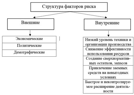 Виды и факторы экономического риска