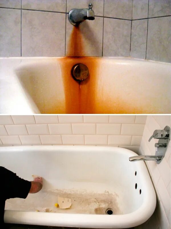 Чем можно мыть ванну. Известковый налет на ванне. Ржавчина на чугунной ванне. Эмалированная чугунная ванна с ржавчиной.