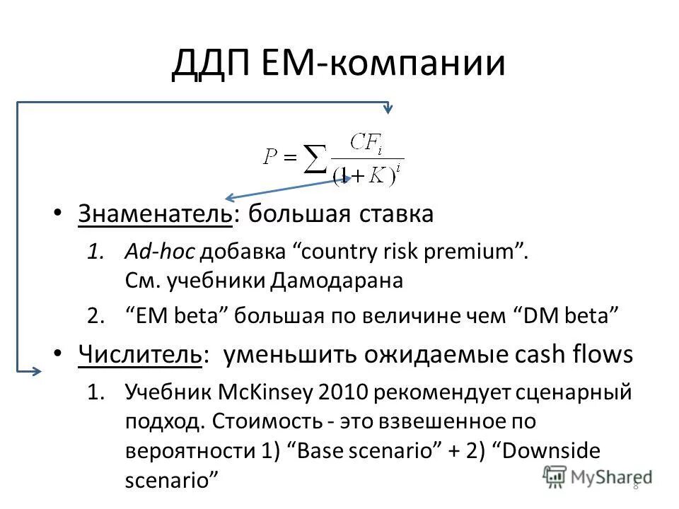 Коэффициент дисконтирования денежных потоков. Премия за страновой риск. дамодаран риск. дисконтирование денежных потоков. дисконтирование денежных поступлений.