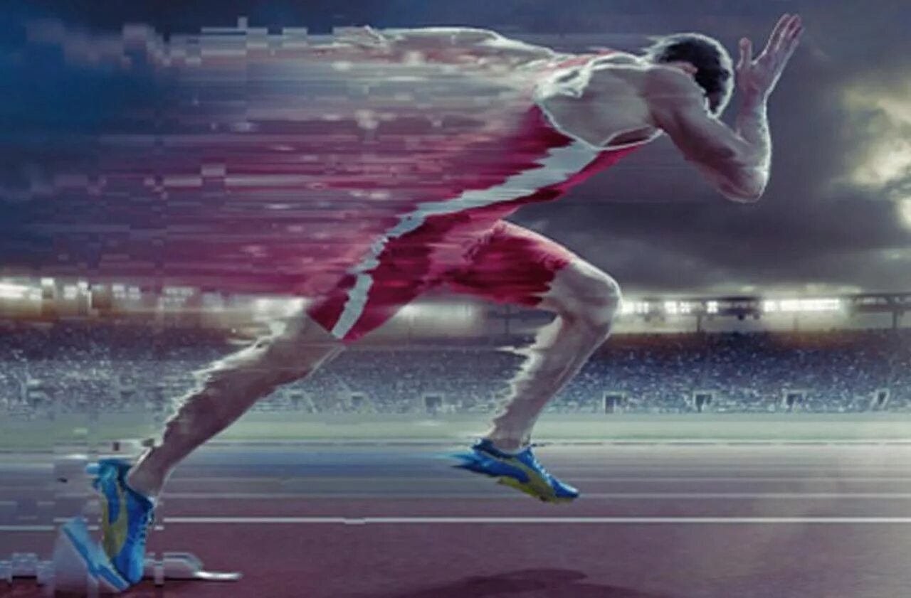 Человек быстро перемещается. Спортсмен. бегущий человек. running sport.
