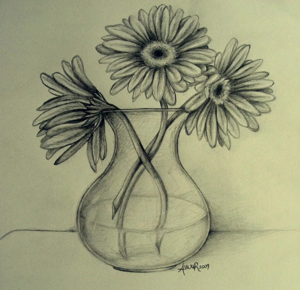 Легкий рисунок цветов в вазе. Цветы рисунок. Цветы рисунок карандашом. Ваза с цветами карандашом. Натюрморт цветы карандашом.
