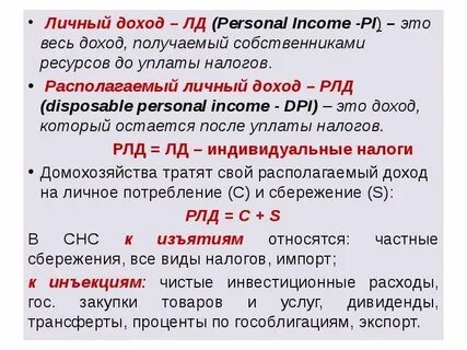 Вид дохода получаемого собственником