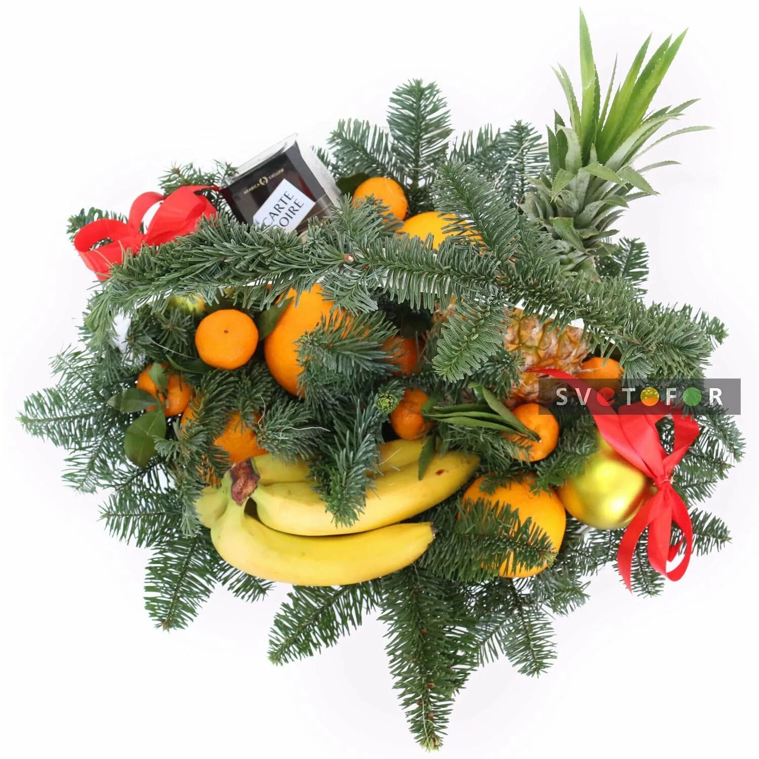 Новогодняя фруктовая корзина