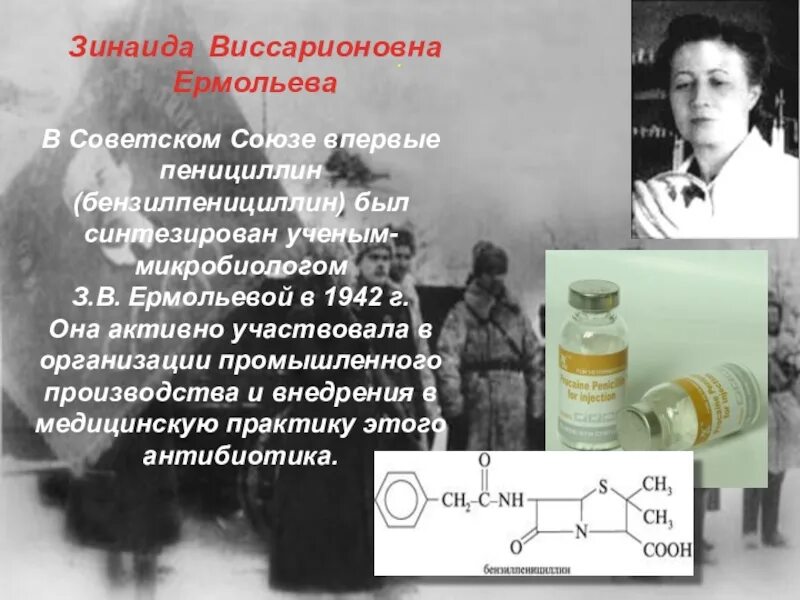 Кто первый открыл пенициллин. Пенициллин Зинаиды Ермольевой.