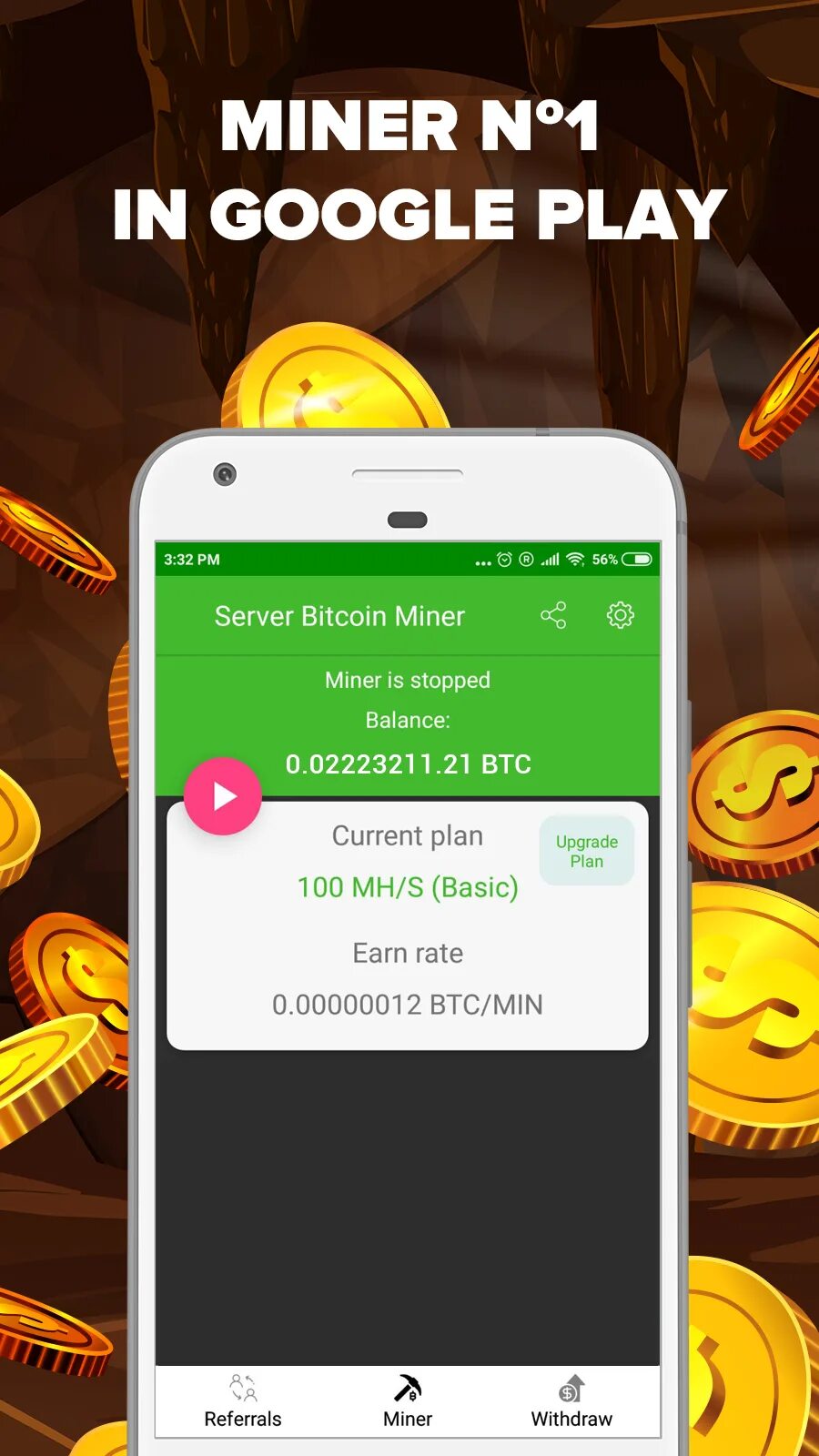 Android mining. Btc минер. miner приложение. btc-server-mining. bitcoin cloud miner.