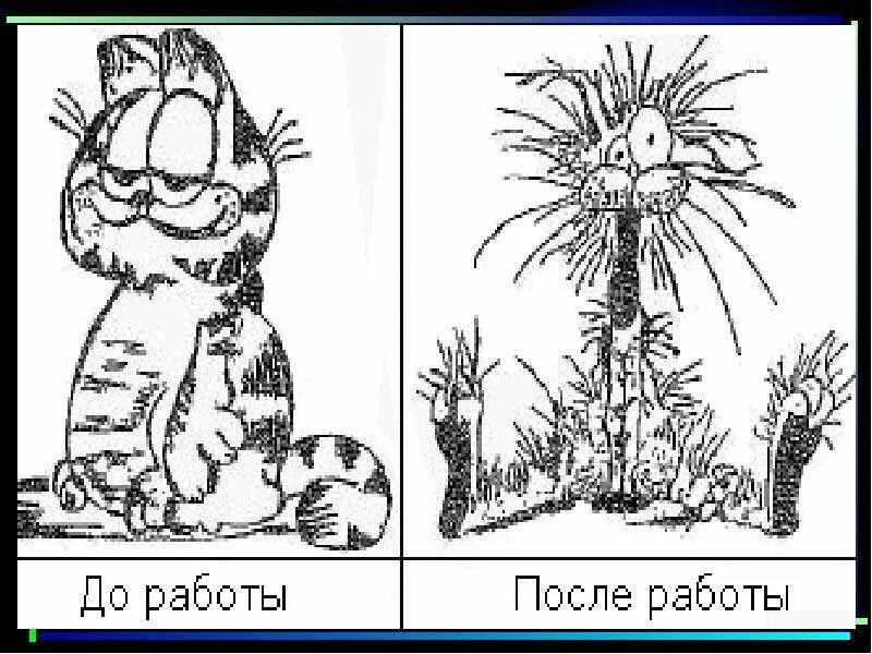 До и после работы. До работы после работы. До работы после работы рисунок. Кот до работы и после работы.