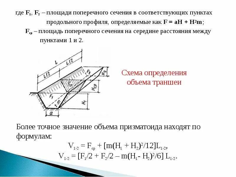 Площадь ее поперечного сечения. Как найти размер поперечного сечения. площадь поперечного сечения траншеи определяется по формуле. как посчитать поперечное сечение. формула траншеи с откосами.