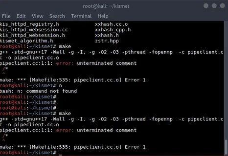 Unterminated string