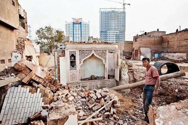 Разрушение мечетей. Разрушение мечетей в Китае. Разрушенная мечеть. Снос мечети.