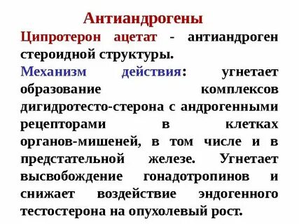 Антиандрогенные препараты для женщин
