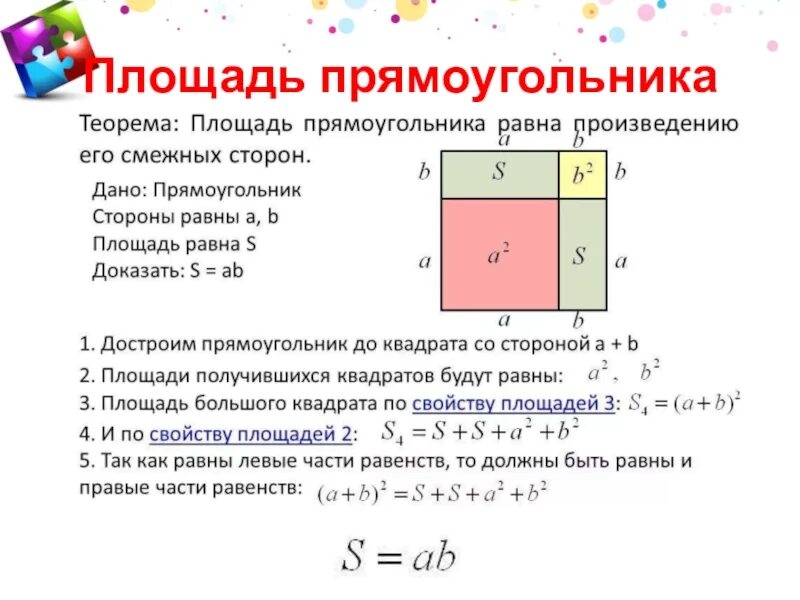 Вычисление площади прямоугольника. Площадь прямоугольника презентация. Площадь прямоугольника доказательство. Геометрия площадь прямоугольника.