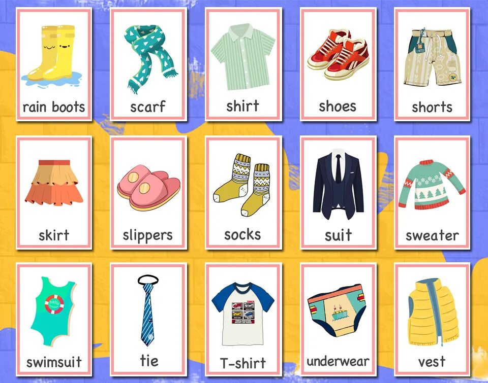 14 слов одежды. Clothes карточки. Clothes на английском для детей. Одежда на английском для детей. Одежда флешкарты.