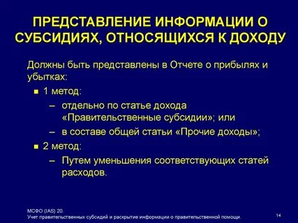 Субсидия информация