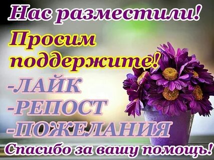 Прошу поддержать