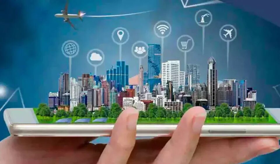 трансформация города. стилизованный пейзаж города. международный финансовый tec-сити гуджарат. технологичный город. цифровой город.