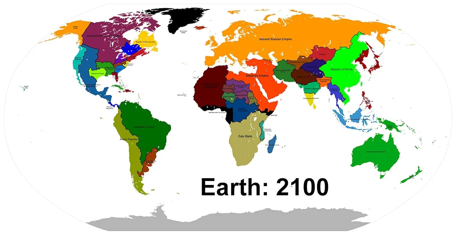 Самые выгодные карты 2023. Карта России в 2100 году.