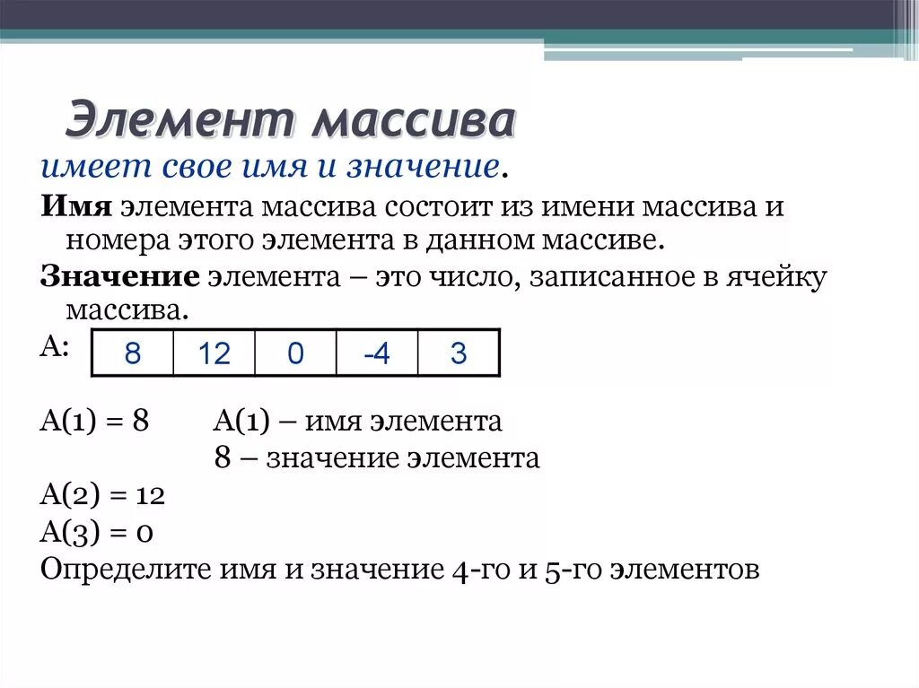 Чему равен 5 элемент массива. Как определить индекс элемента массива. Как определить значение элемента массива. Элемент м. Массив и элемент массива.