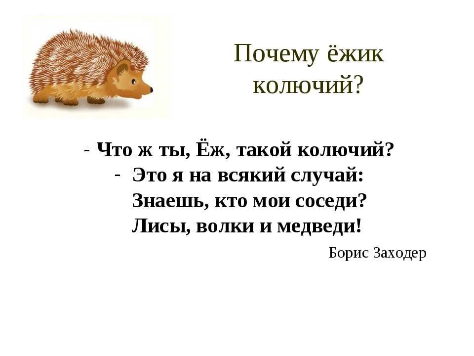 Какие слова на еж