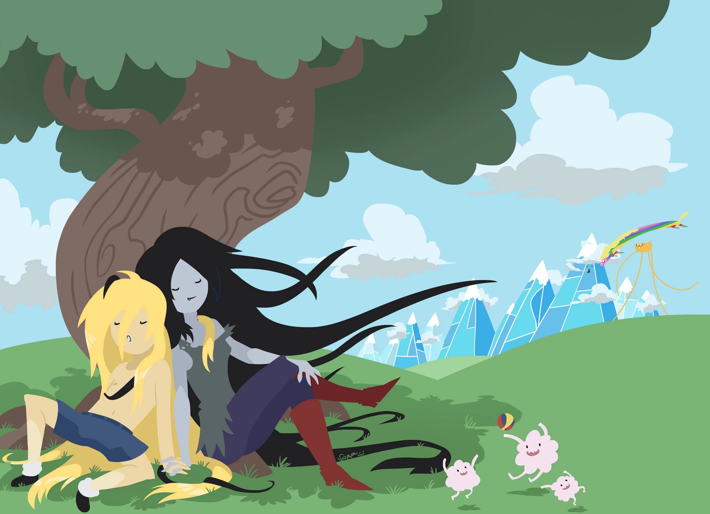 Отвергла любовь финна. Финн и Джейк Марселин. Adventure time Финн и Марселин. Финн и Марселин арт. Finn x Marceline.