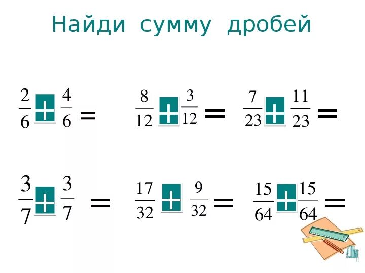 Сложение и вычитание обыкновенных дробей 6 класс. Сумма дробей. Как найти сумму дробей. Найдите сумму и разность дробей. Сумма дробей 5 класс