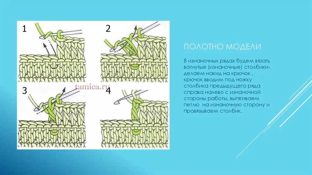 Как вязать полотно