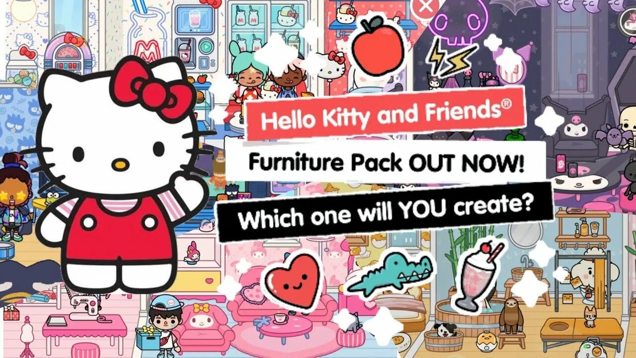 Hello kitty boca boca. Тока бока мебель hello Kitty. Хелло Китти френдс. Toca boca мебель Хеллоу Китти. Тока бока комната Хеллоу Китти.