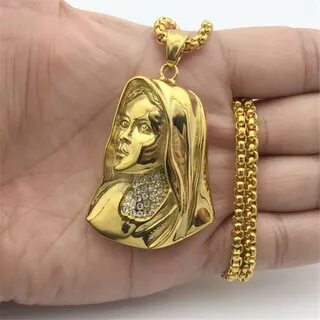 Кулон золотой женский дева