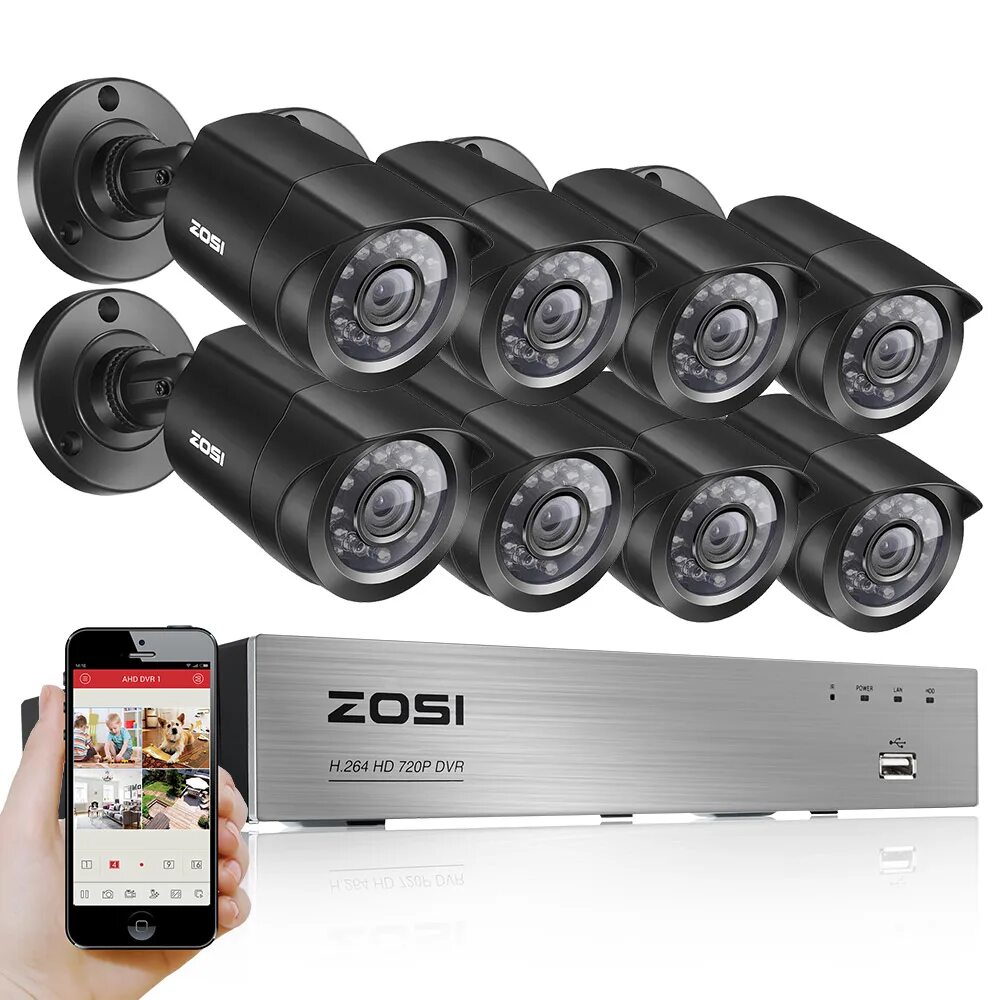 Видеорегистратор 720p. Видеонаблюдение zosi h.264hd 720p dvr. видеонаблюдение зоси 8 камер. видеорегистратор zosi h267. комплект видеонаблюдения zosi.