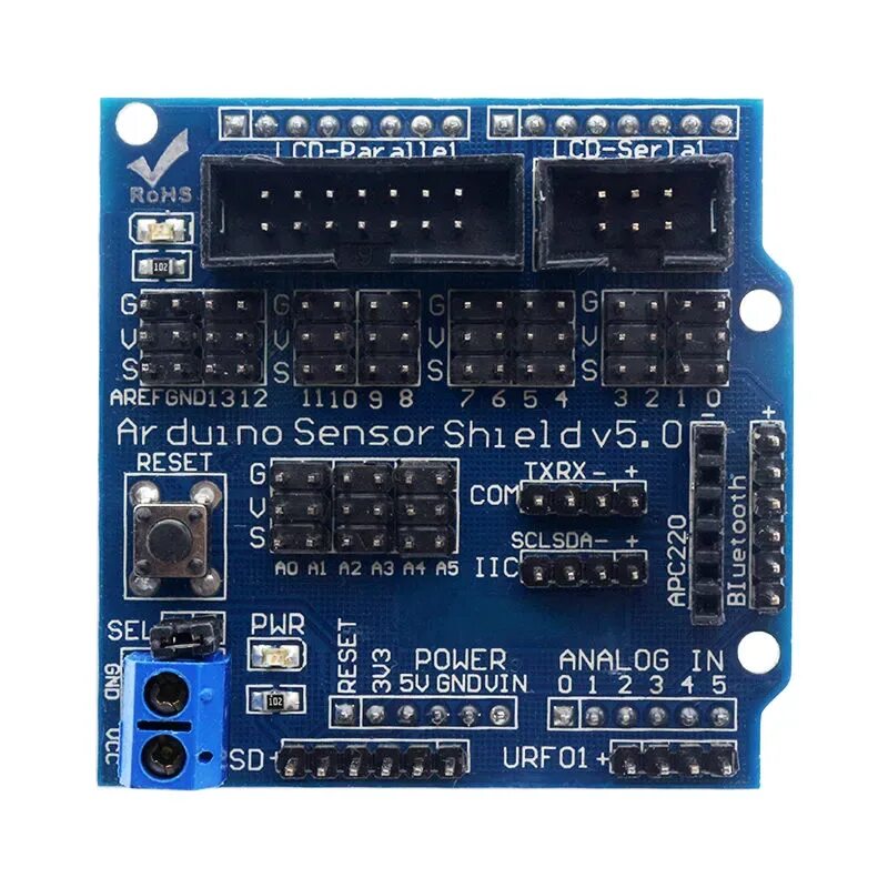 Sensor Shield v5.0 для Arduino uno. Сенсор шилд ардуино. Arduino sensor Shield 5.0. Плата расширения v5 (uno sensor Shield v5). Плата расширения arduino