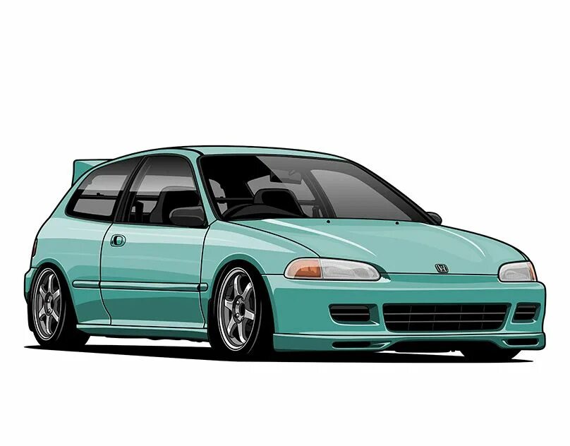 Honda арт. Honda Civic eg5. Honda Civic EG JDM. Honda Civic EG Art. Honda Civic 6 Hatchback Art.