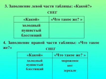 Заполните правую