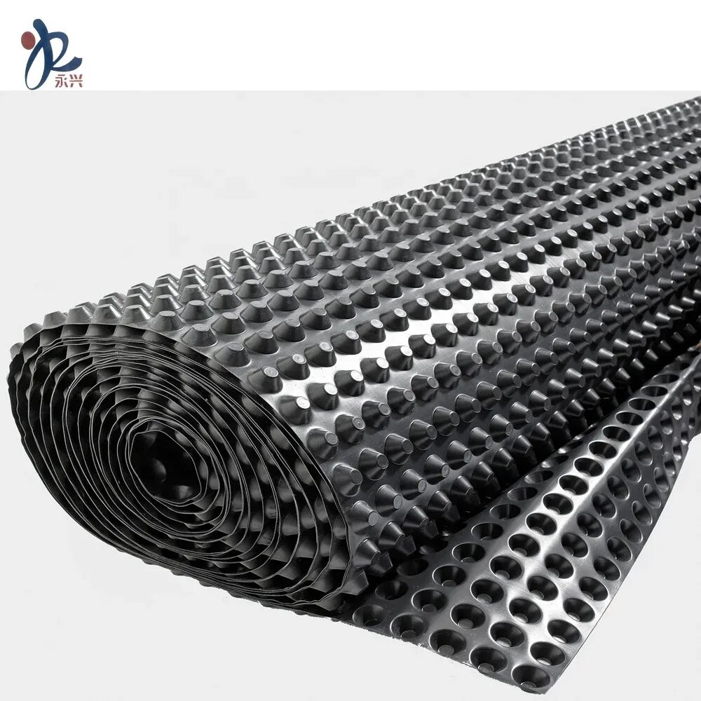 Дренажный лист. Delta-np-drain (hdpe профилированный дренажное полотно ). delta-np-drain (hdpe профилированный дренажное полотно ) квадратный метр. дренажный коврик.