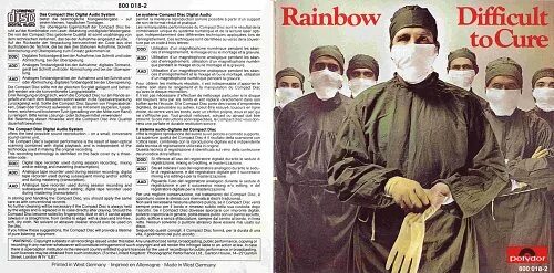 Difficult to cure. Rainbow difficult to Cure 1981 обложка. Обложка альбома difficalt to Care.