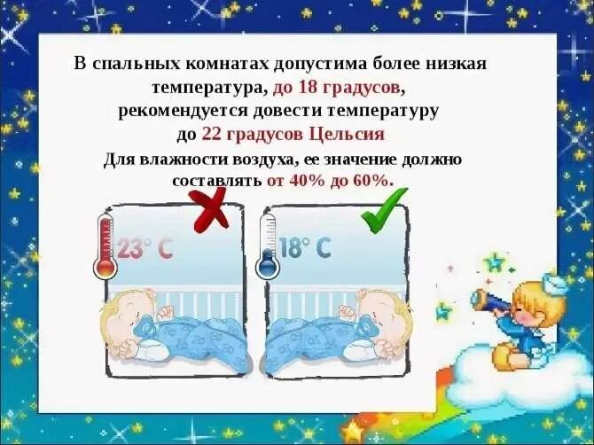 Можно ли спать когда температура. Температура в спальне в детском саду. температурный режим в комнате новорожденного. температура для сна в комнате ребенка.