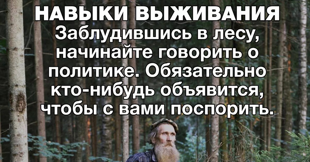 Вы замечали наверное идешь по лесу. Заблудился в лесу прикол. заблудившись в лесу говорить о политике. если вы заблудились в лесу начните говорить о политике. анекдоты про заблудившихся в лесу.