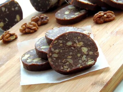 Рецепт колбаски из печенья без какао
