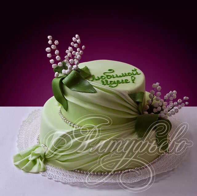 Торт с ландышами из крема. Торт снохе. Торт снохе. Торт для золовки. Торт невестке на день рождения.