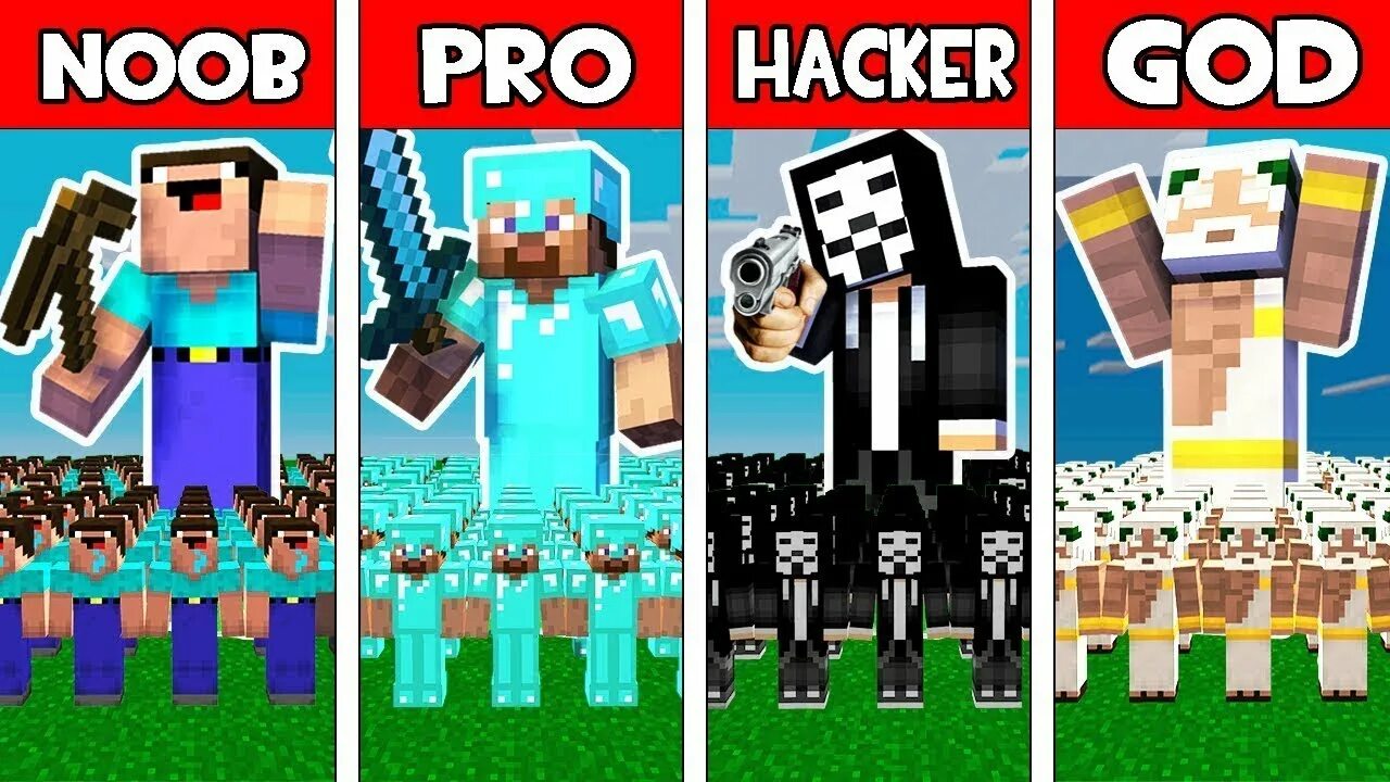Noob vs hacker. Noob vs pro vs hacker. noob vs pro vs hacker vs god. minecraft noob vs pro vs hacker. noob pro hacker god.