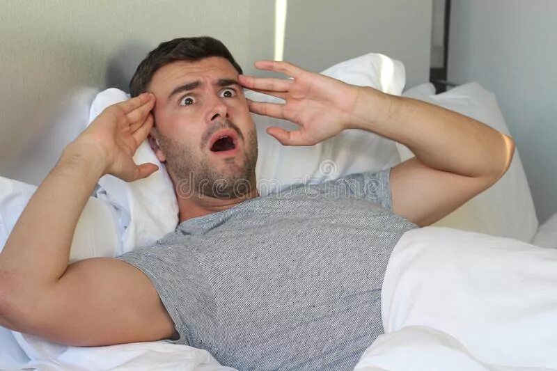 He is having a headache