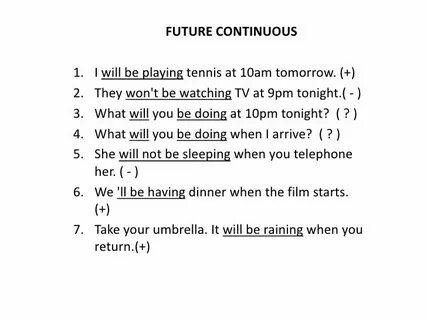 Упражнения past future continuous
