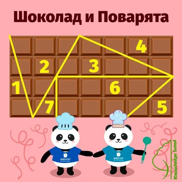 У вани есть шоколадка прямоугольной формы