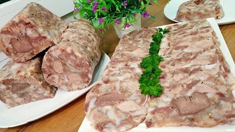 Домашнее прессованное мясо из свинины