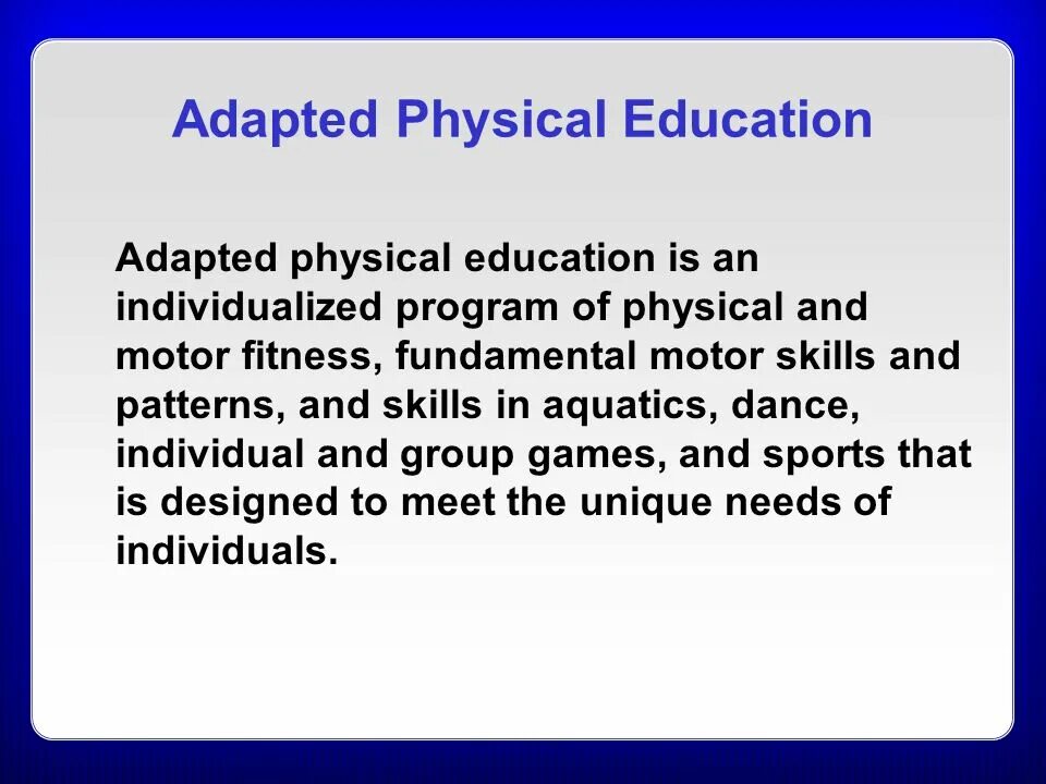 Adaptive physical Education. Physical Education is one описание. Adaptation to physical activity. Books of adapted physical Education and Sport in China.