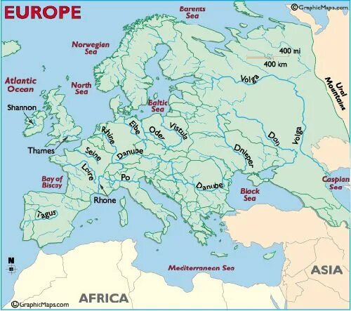 europe+rivers.gif (485 × 336) Europe map, Europe continent, Map