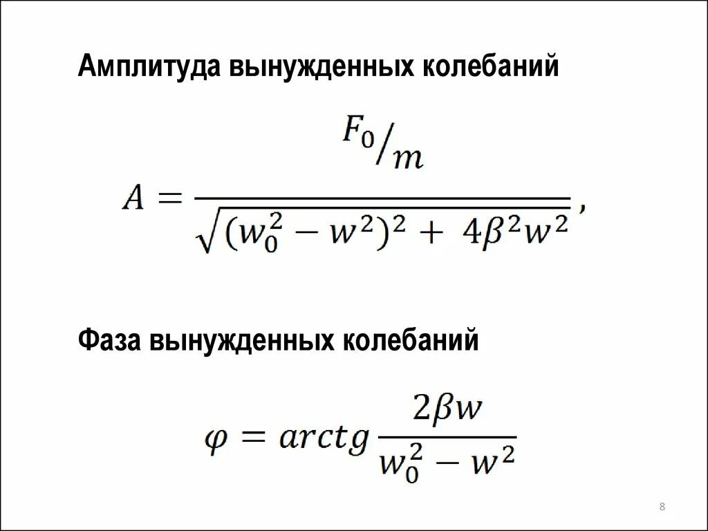 Амплитуда скорости вынужденных колебаний