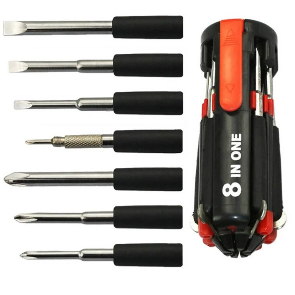 Отвертка мастера. Мультитул 8 screwdriver. multi screwdriver отвертка. многофункциональная отвертка 6-в-1 deli dl260206. отвертка. универсальная мультиотвертка с фонариком 8 в 1/.