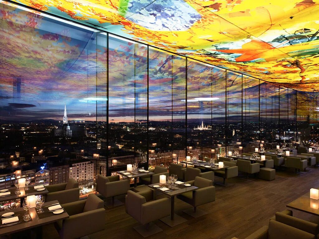 Das bar. Отель софитель вена. sofitel stephansdom в вене. das loft restaurant vienna. рестораны с красивым панорамным видом.
