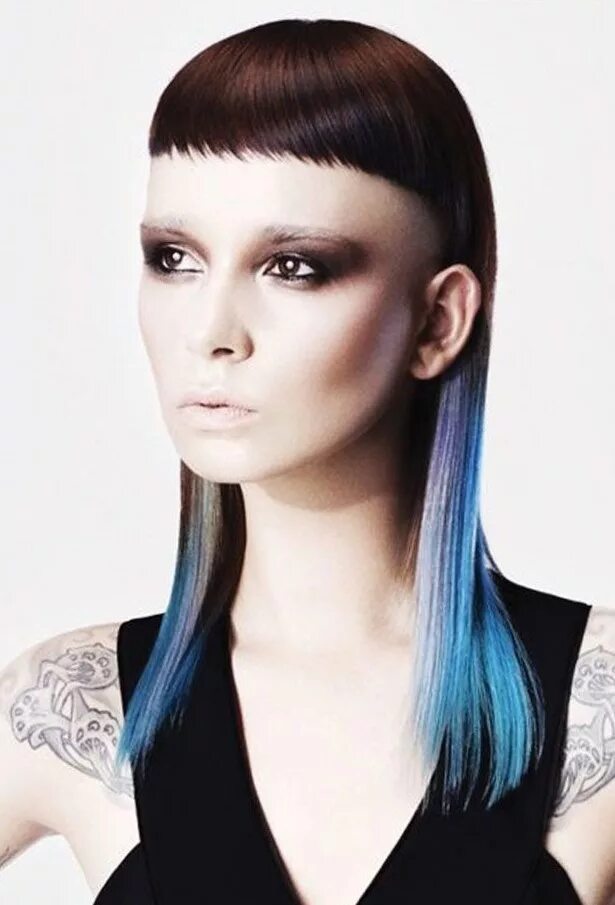 Креативные прически на длинные волосы. Длинные креативные стрижки. Креативное окрашивание на длинные волосы. Креативные прически. Креативное окрашивание на темные волосы.