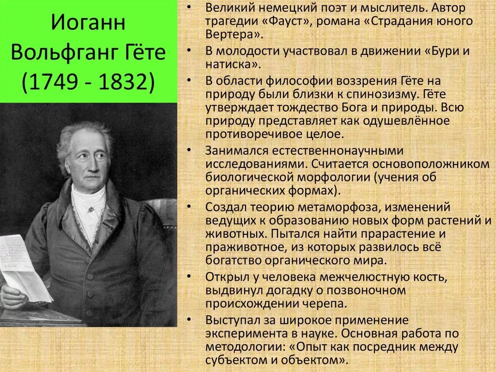 Иоганн Вольфганг гёте основные идеи. Иоганн Вольфганг фон гёте (1749-1832). Иоганн Вольфганг Гете основные идеи Просвещения. Гёте (1749-1832).