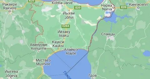 Какая область граничит с эстонией